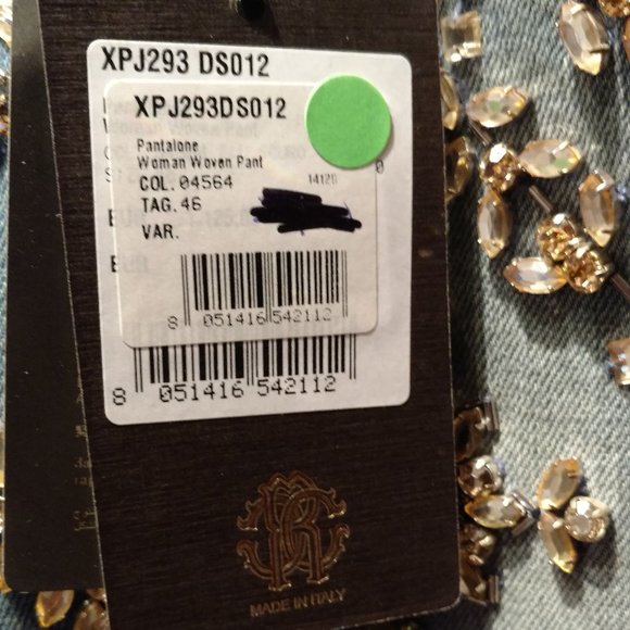 Roberto Cavalli Jeans Brand New Intricate Woven pattern 46/6 Never Worn With Tag - Picture 15 of 16